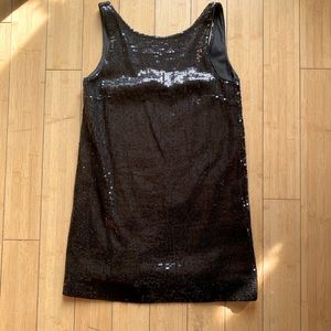 Free People size 6 Black Sequin Mini Party Dress